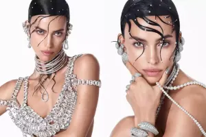 İrina kristallardan bikini geyindi