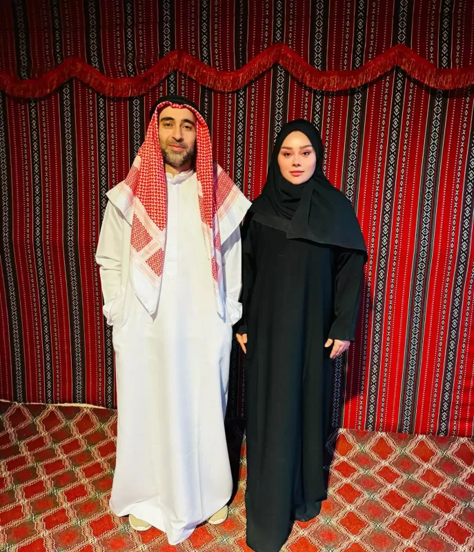 Xatirə əri ilə Abu Dabidə kamera qarşısında