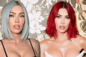 Meqanın saçları bu dəfə mavi rəngdə