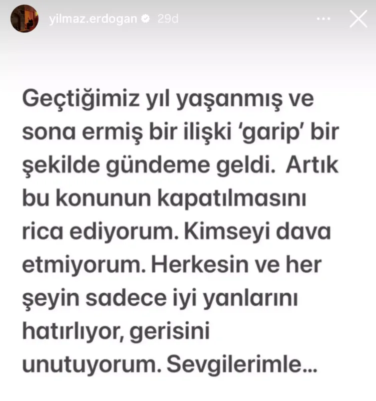 Yılmaz Erdoğan eşq xəbərlərinə aydınlıq gətirdi