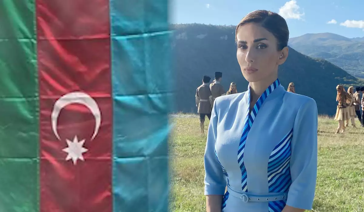 Leyla bayrağın bu formada asılmasını tənqid etdi