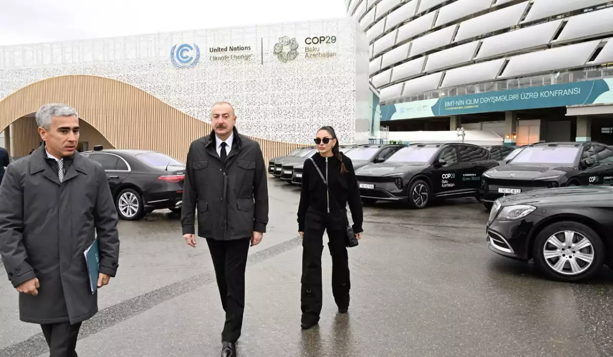 Prezident və xanımı Bakı Olimpiya Stadionunda