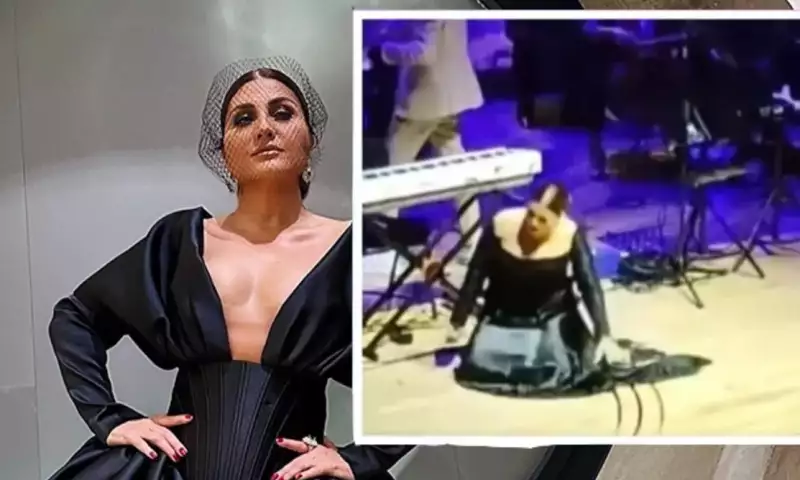 Sibel Can konsertində yıxıldı