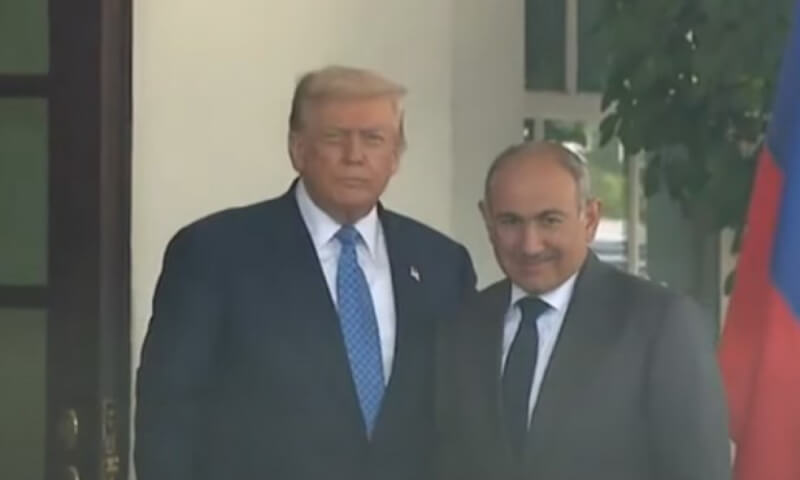 Paşinyan Ağ Evə gəlib, Trampla görüşü başlayıb